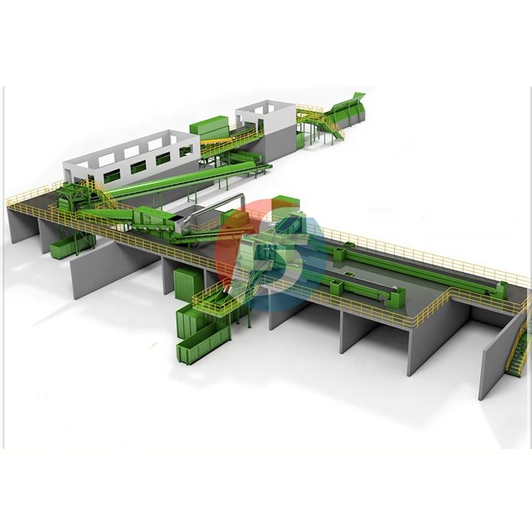 Large Quantity Small Waste  Treatment Machinery Domestic Waste Recycling Dewater Sorting Machine Municipal Was