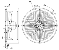 Ventilateur de refroidissement de qualité allemande originale W2E300-CP02-31 230V 350W W2E300-CP02-71 W2E300-CP02-37