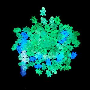 Mini tortuga luminosa colorida, bonita decoración de personajes de resina de piedra Artificial para acuarios y artesanías - Product Image 2