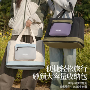 Bolsa de Viaje Plegable Beilian, Gran Capacidad, Expandible, Resistente, Diseño Color Block, Unisex, para Viajes de Ocio, Primavera 2026 - Product Image 5