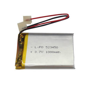 High quality manufacturer direct shipping Li-polymer battery <strong>3</strong>,7 V 523450 1000 mAh, 1AH battery Bluetooth headset - Product Image 1