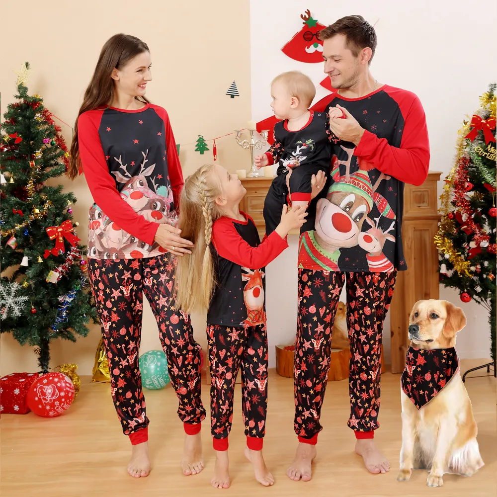 2023 Nieuwste Kerst Pyjama Kerstpyjama Set Kerst Pyjama Familie Custom Design Kerst Pyjama