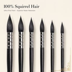 Professional Goat Hair Watercolor <strong>Paint</strong> <strong>Brush</strong> Sandalwood Rod Wire-Bound Mop Art Painting <strong>Brush</strong> for <strong>Artists</strong> - Product Image 1