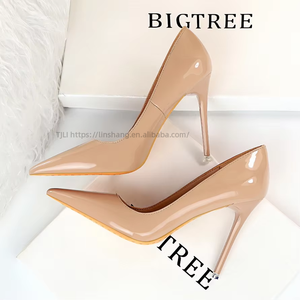 Women's Patent Leather Stiletto Pumps Black Pointed Toe High Heels on Formal Shoes for Office Party Wedding With Comfo - Product Image 6