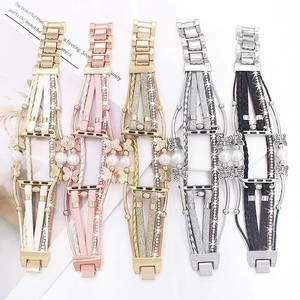 <span class=keywords><strong>Bracelet</strong></span> en <span class=keywords><strong>tissu</strong></span> pour i <span class=keywords><strong>watch</strong></span> 5 6 7 8 pour <span class=keywords><strong>Apple</strong></span> <span class=keywords><strong>Watch</strong></span> SE sans fermoir <span class=keywords><strong>bracelet</strong></span> de montre intelligente de mode de luxe - Product Image 1