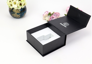 2025ขายดีน้ำหอมสีดำระดับไฮเอนด์กล่องกระดาษแข็งแข็งคุณภาพสูงกล่องของขวัญแม่เหล็กกระดาษเครื่องสำอาง EVA ลายนูน - Product Image 6