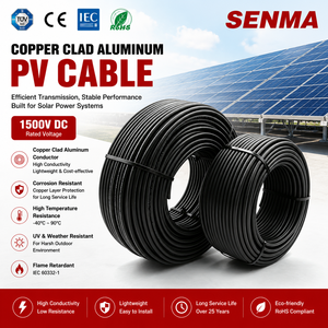 Câble solaire, câble PV 1x4.0mm 6mm <span class=keywords><strong>10mm</strong></span>, conducteur en aluminium plaqué cuivre étamé, isolation XLPO pour les centrales solaires - Product Image 1