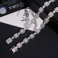 Bijoux Hip Hop de luxe, chaîne cubaine en argent sterling 925 de 9,5 mm, collier cubain serti de moissanite avec certificat GRA