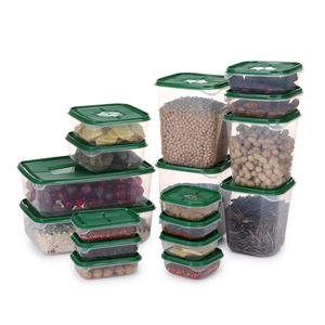 Juego de 17 Recipientes de Plástico Hyri para Preparación de Comidas con Tapas, Cajas para Preparar Almuerzos con Diferentes Tamaños, Caja Transparente para Almacenar Frutas - Product Image 1