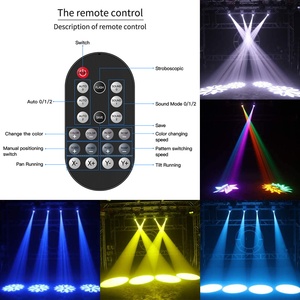Faro da Palco Gobo UKing da 50W a Testa Mobile con Telecomando e Scocca Bianca, LED DMX per Discoteca, Matrimonio, DJ, Feste e Ballo - Vendita all'Ingrosso - Product Image 3