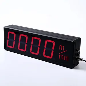 JDMS-4H4 compteur de vitesse 4 pouces led rouge affiche 4 chiffres longueur mètre minuterie compteur électronique