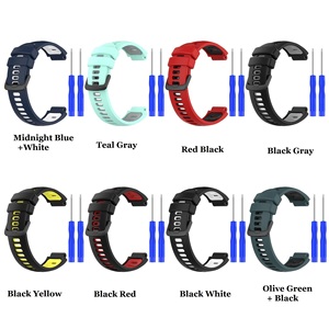<span class=keywords><strong>Correa</strong></span> de Reloj de Silicona Suave de Doble Color de Liberación Rápida de 22 mm para Garmin <span class=keywords><strong>Forerunner</strong></span> 735XT 220 230 <span class=keywords><strong>235</strong></span> 620 630 - Product Image 3