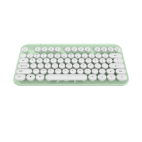 Clavier rond de haute qualité 77 touches sans fil BT 2.4G rétro pour ordinateur portable et interface USB