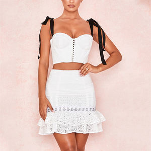 ADYABY all'ingrosso moda Sexy <span class=keywords><strong>bianco</strong></span> Broderie Anglais <span class=keywords><strong>Bustier</strong></span> <span class=keywords><strong>top</strong></span> per ragazze - Product Image 5
