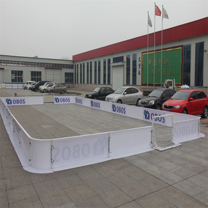 Prix d'usine, résistant aux chocs, produits phares, panneaux de patinoire de floorball <span class=keywords><strong>en</strong></span> <span class=keywords><strong>plastique</strong></span> PP blanc, résistants aux chocs, 20*40m, 10X20M - Product Image 2
