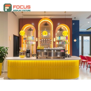 ตู้โชว์ร้านกาแฟขนาดใหญ่ ตู้โชว์ไม้ลามิเนตสำหรับร้านค้าปลีก ตู้โชว์ร้านกาแฟเชิงพาณิชย์ - Product Image 1