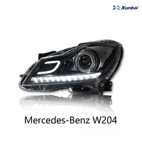 Ensemble de phares LED laser avec feux de jour séquentiels pour Mercedes Classe C W204 2011-2014 Berline - Pièces de mise à niveau