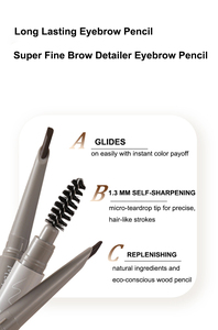 <span class=keywords><strong>Crayon</strong></span> à sourcils noir naturel imperméable <span class=keywords><strong>crayon</strong></span> à sourcils ultra-fin avec pinceau durable sans floraison maquillage rotatif - Product Image 6