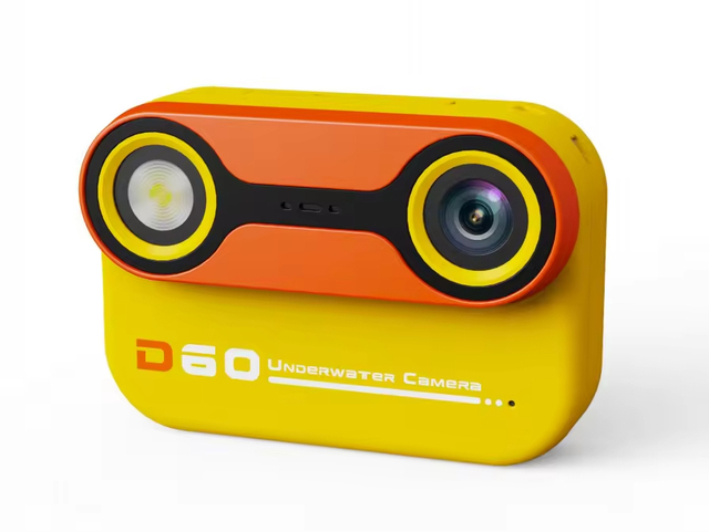 2.4IPS Waterproof Digital Camera D60 for Kids 3M Underwater SD Card Pink Orange Blue 1080p Resolution Video Cameras