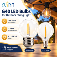 Prix usine extérieur résistant aux intempéries G40 guirlande lumineuse lampe à LED 120V E26 E12 ampoule en plastique sans scintillement Compatible avec guirlande lumineuse