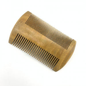 Venta al por mayor Directivo de fábrica Peine de barba de sándalo con funda protectora Logotipo personalizado de piel sintética disponible Calidad de lujo - Product Image 6