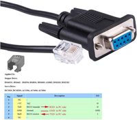 6p6c Rj11 Rj12 Conector macho a Db9 Hembra Rs232 Cable adaptador de puerto serie