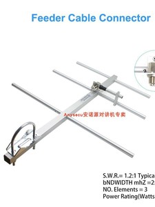 เสาอากาศยากิ UHF 430-450MHz 3 องค์ประกอบ 7dBi กำลังขยายสูง แบบกำหนดทิศทาง พร้อมขั้วต่อ SO239 รุ่น L720 - Product Image 4