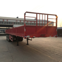 Nouvelle semi-remorque benne basculante à parois latérales hautes en acier, robuste, pour le transport de bétail, marque JINFENG, fabriquée en Chine