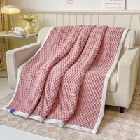 Couverture polaire d'hiver personnalisée et confortable pour la maison, motif jacquard écaille de tortue, couverture décorative en fausse fourrure pour canapé et lit 200*230