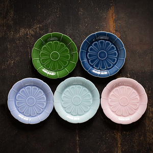 Silent Lotus Plate Ceramic Fruit Dish Porcelain Tea <b>Snack</b> <b>Tray</b> Zen Style Serving Platter - Product Image 3