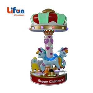 Fabrika toptan sikke işletilen eğlence parkı Rides at atlıkarınca Mini <span class=keywords><strong>3</strong></span> koltuklar çocuklar Merry satılık yuvarlak gitmek - Product Image 2