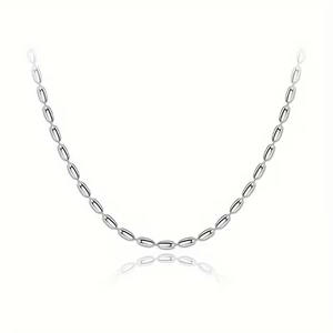 قلادة من الفضة الإسترليني للنساء Lanshang S925 سلاسل دقيقة من الزيتون قلادات بتصميم مطرز بالخرز - Product Image 6