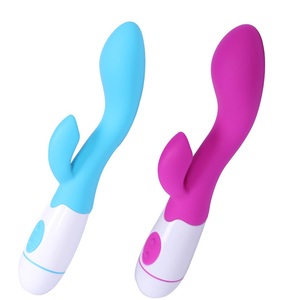 Baterai AAA tipe Pink ungu biru dua motor stimulasi Dildo Vibrator kelinci DI Dubai Arab Saudi - Product Image 2
