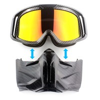 Lunettes de motocross teintées pour hommes Lunettes de moto avec masque