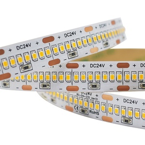 CRI ad alta densità> 90 350leds <span class=keywords><strong>24W</strong></span> 12MM PCB SMD2216 singolo colore morbido <span class=keywords><strong>LED</strong></span> nastro leggero flessibile Smart <span class=keywords><strong>LED</strong></span> striscia di luce per interni