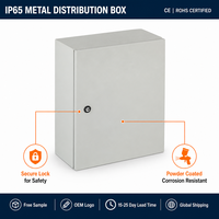 Boîte de distribution électrique extérieure étanche IP65 en acier laminé à froid/acier galvanisé avec revêtement en poudre