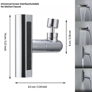 Accessoires universels modernes pour <span class=keywords><strong>robinet</strong></span> de cuisine : Protège-éclaboussures, Mousseur rotatif anti-gouttelettes, Buse d'<span class=keywords><strong>extension</strong></span> de pressurisation universelle - Product Image 1