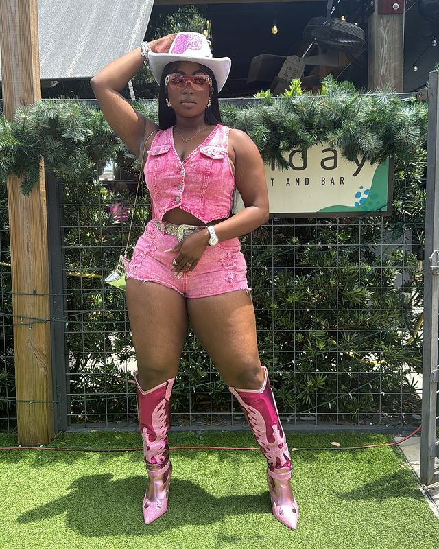 Denim Outfit Pink Denim Co Ord Set Pink Denim Skirt With Crop