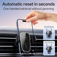 Support de téléphone de voiture flexible à rotation par gravité, fixation automatique, bras courbé, fixation sur grille d'aération, hauteur réglable, vente en gros