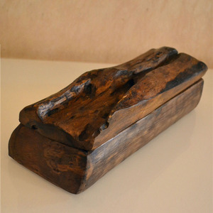 Boîte à baguettes en bois massif faite à la main, style d'Asie du Sud-Est, boîte de rangement de bureau rectangulaire, ornement, récipient alimentaire - Product Image 4