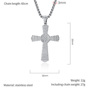 L'exorcisme de Saint Benoît Croix religieuse Anti Non ternissement gratuit étanche en acier inoxydable bijoux de mode pendentif colliers hommes - Product Image 2