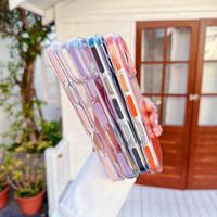 Coque de téléphone mobile 2-en-1 en TPU+PC colorée avec bande de protection magnétique translucide pour iPhone 17 Pro Max