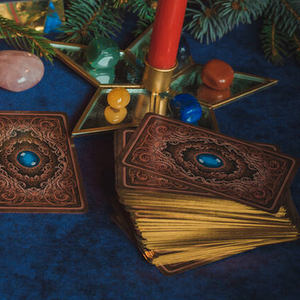 Cartas de <span class=keywords><strong>Tarot</strong></span> Personalizadas con Caja, Borde Dorado, Impresión de Cartas de <span class=keywords><strong>Tarot</strong></span> Personalizadas, Diseño Personalizado, Baraja de <span class=keywords><strong>Tarot</strong></span> que Brilla en la Oscuridad - Product Image 2