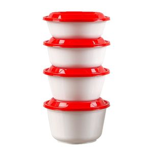 Bols en plastique ronds jetables avec couvercles, contenants alimentaires épaissis pour soupes et repas bento, usage commercial - Product Image 3
