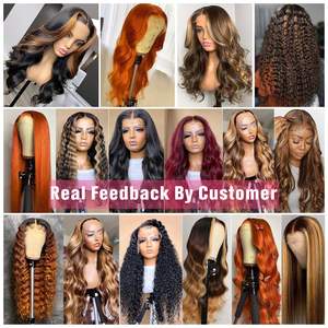 Pelo virgen brasileño sin pegamento Piano Color Body Wave peluca rubia con cabello humano de color marrón degradado pelucas delanteras de encaje precortadas - Product Image 6