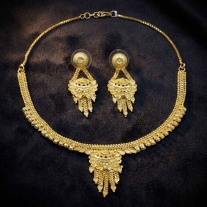 Wholesale Forming 14K 18K 24K Micro Gold Plated Jewelry, Fashion Jewelry,Brass Micro Gold Traditional Floral Design Jewelry Set. - Product Image 1