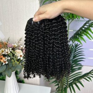 ผมต่อแบบ Afro Bundle ขายส่ง 9a ยอดนิยม น้ำหนัก 100 กรัมต่อแพ็ค ผมแท้ 100% แบบ Super Double Drawn - Product Image 3