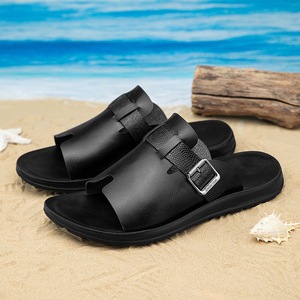 Sandalias de Hombre con Punta Abierta y Parte Superior de Cuero PU, Antideslizantes, para Caminar en la Playa en Verano, con Plantilla, Precio de Descuento, Gran Venta en África - Product Image 4