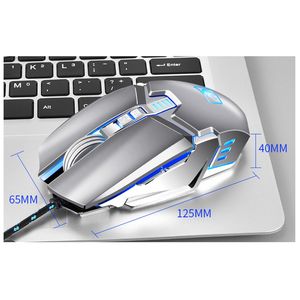 Macro Definition Eating <strong>Chicken</strong> <strong>Game</strong> 6400DPI Drive-free Pressure Gun Mechanical Wired Mouse - Product Image 4