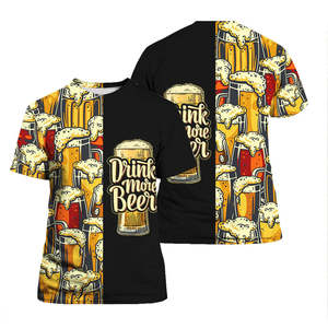 Amazing Beer <span class=keywords><strong>T</strong></span>-<span class=keywords><strong>Shirt</strong></span> Men's Vacation Travel Beach Short Sleeve Top Logo personnalisé Your Name Stretch Fitness <span class=keywords><strong>T</strong></span>-<span class=keywords><strong>Shirt</strong></span> Drop Ship Tee - Product Image 2